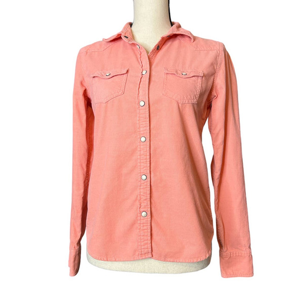 American Eagle Outfitters Shirt in Corduroy w/Pearl Like Snap Buttons Size Small - Picture 1 of 6
